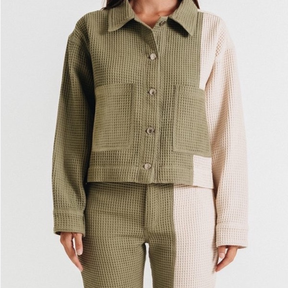 Aniela Parys Daisy Mini Two Tone Waffle Jacket